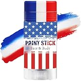 BESHICO Red White and Blue Face Body Paint Sticks, Patriotic 4th of July | Accessories, Fourth of July Eye-Black Stick for Baseball Softball Sports, Independence Day Party Supplies for Women Men Kids