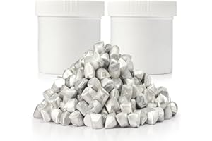 HOLAMA High Purity 99.6% Aluminum Chop 2 Pounds, Raw Aluminum Pellets/Granules for Metal Casting and Melting, DIY Projects, Jewelry Making, Chemical Reactions, and Household Repairs (2, Pound)