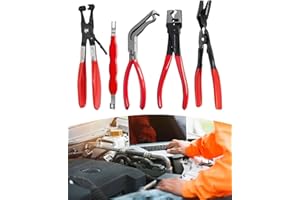 5-Piece Automotive Electrical Disconnect Pliers Kit, Auto Repair Plier, High-Carbon Steel Connector Separator, Automotive Dis