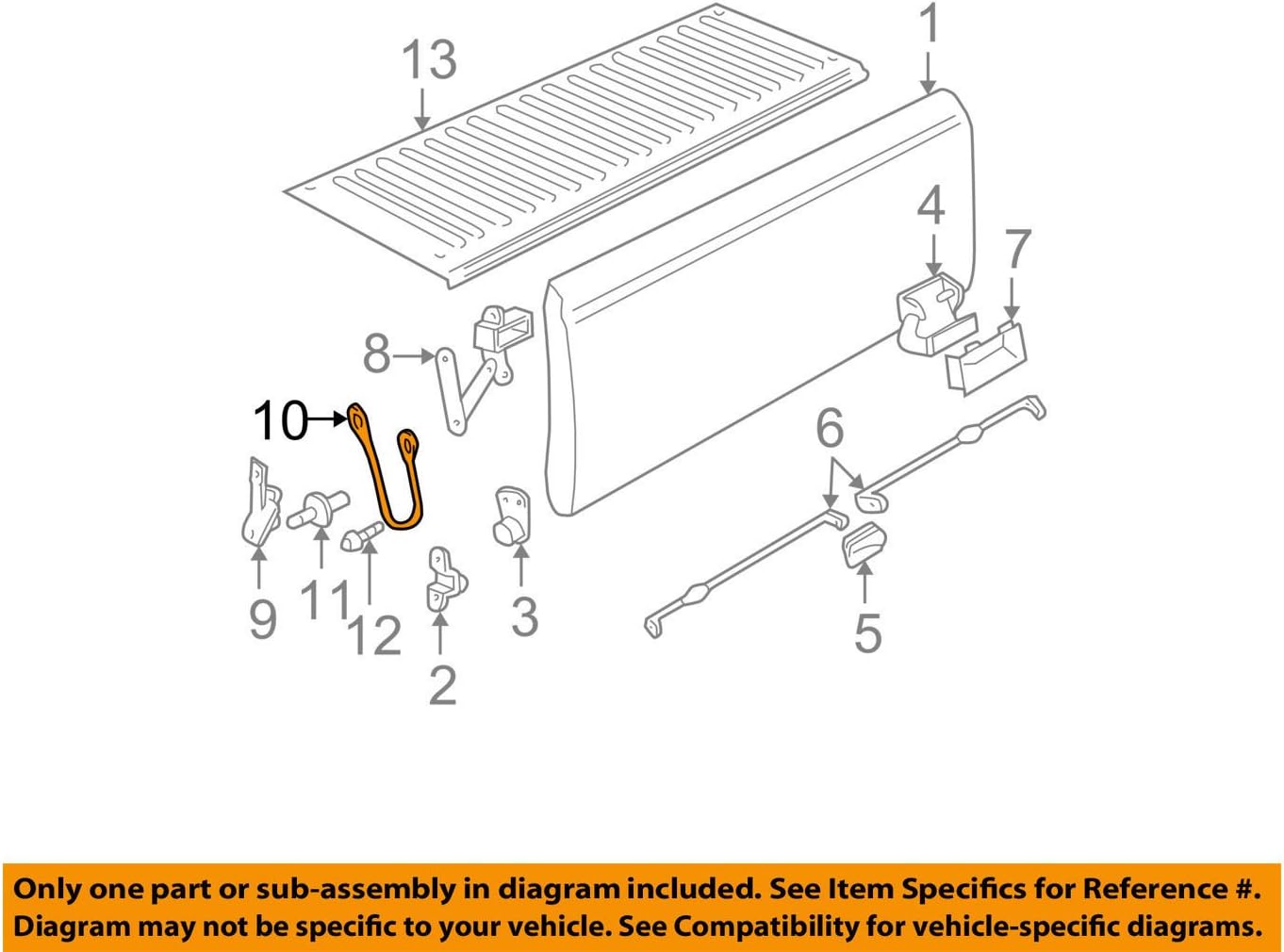 Oem New Tailgate Latch Lift Hold Cables Right Or Left C K