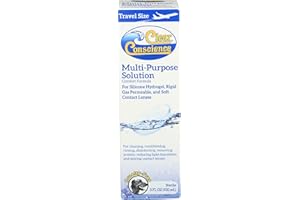 Cruelty-Free Multi-Purpose Contact Lenses Solution - Travel Size Contact Lens Solution, Mild Contact Solution for Contact Lenses, Cleans & Conditions Eye Contacts by Clear Conscience, 3 Fl oz