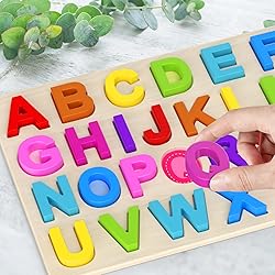 Zeoddler Alphabet Puzzles, Wooden Puzzles for