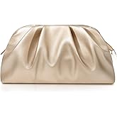 lovyoCoCo Clutch Purse for Women Soft Pleated PU Wedding Clutch, Elegant Evening Bag for Galas, Proms,Cocktail Parties