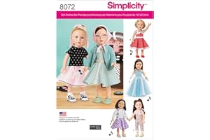 SIMPLICITY VINTAGE Simplicity 8072 Vintage Fashion Doll Clothes Sewing Patterns for 18" Dolls
