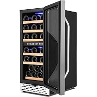 Wine Cooler Fridge|32 Bottle Wine Cooler | Large Freestanding Wine Cellar For Red, White, Champagne or Sparkling Wine…