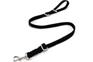 Dog Leash for Obedience Training and Easy to Use, Lightweight, Soft & Durable Adjustable and Easy to Clean for Small Medium Large Dog (Black, 0.7M-1M*2.5CM)
