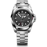 Victorinox I.N.O.X Quartz Black Dial Stainless Steel Watch 41mm - 242030
