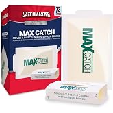 Catchmaster Max-Catch Unscented Glue Traps 72pk, Sticky Mouse Traps Indoor | Bulk Unscented Glue Boards For Mice &amp; Insects, Pesticide Free Sticky Traps For Home, Garage, Basement &amp; Attic Pest Control