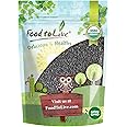 Food to Live - Organic Black Sesame Seeds, 1 Pound - Non-GMO, Raw Unhulled Kala Til Seeds, Unroasted, Kosher, Vegan, Bulk. Good Source of Calcium, Iron and Dietary Fiber