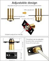 Jiayi Ball Door Catches 2 Pack Stainless Steel Adjustable Closet Door Latches view 2