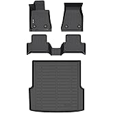 AIPOIL® Floor Mats & Cargo Liner Set for 2022-2025 BMW i4 All Weather Protection TPE Anti-Slip Automotive Full Set Custom Car Mats Accessories - Black