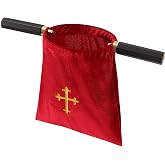 Church Tithe Offering Bags with Wooden Handles,Offering Baskets for Church with Handles for Churches Communion Supplies,Collection Basket for Church Offerings Accessories