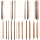 55 PCS Double Pointed Knitting Needles Set, 11 Sizes Wooden Bamboo Knitting Needles Kit, 13cm/5.1in Wood Straight Crochet Needle for Beginners Making Sweater Scarf Sock Shawl Weave