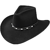 Stetson Buck Shot 3X Felt Stallion Collection Cowboy Hat Black 4" Brim (6 3/4)