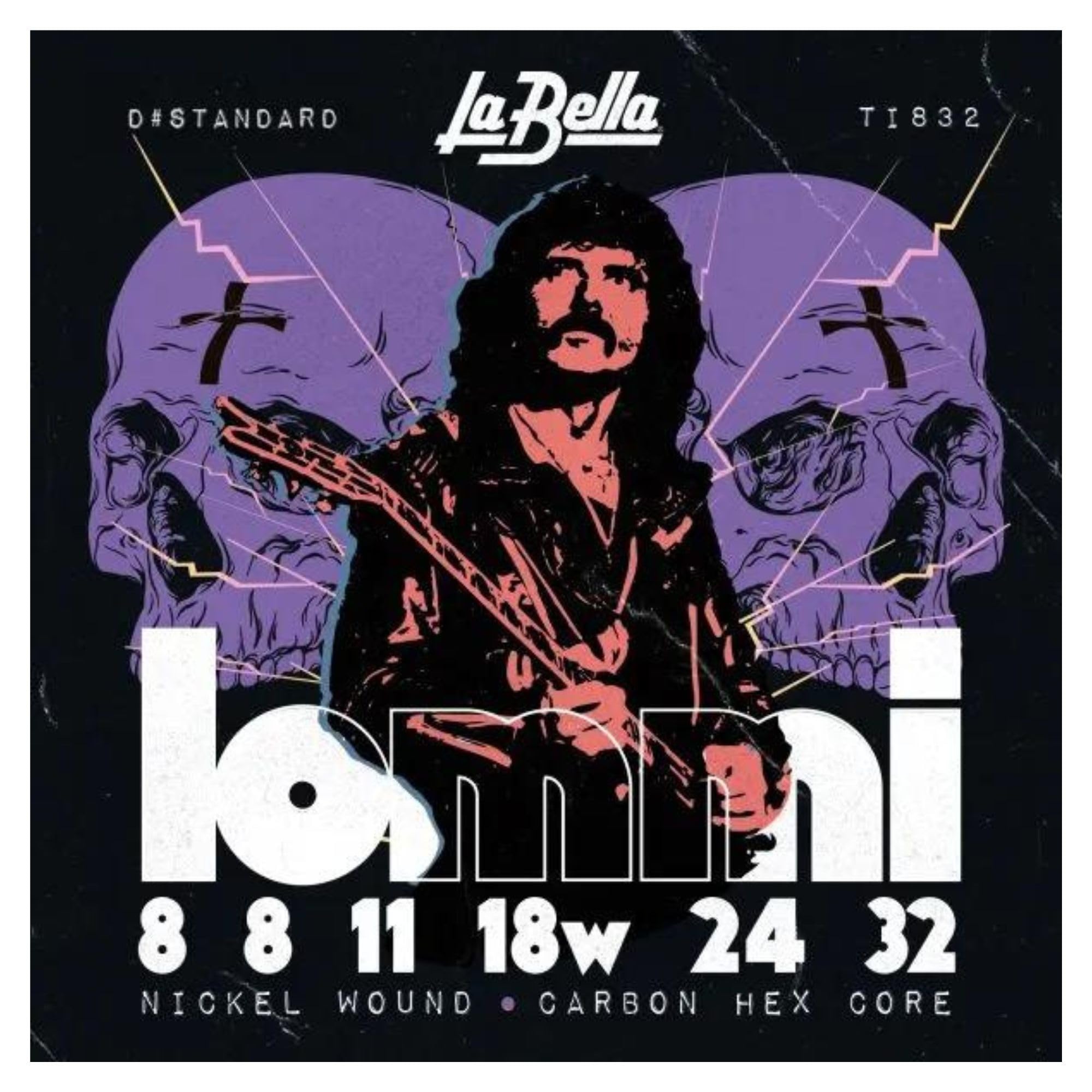 La Bella TI832 Tony Iommi Signature Set D# Tuning 8-32