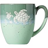 Cape Shore Freeport Etched Stoneware 18oz Mug, Multiple Styles Available (Turtle)