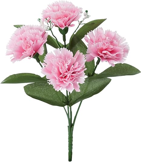 Amazon ポピー Popy 造花 カスミツキカーネーションブッシュ ピンク 全長28cm 花径6 5cm Fs 72p 造花 オンライン通販