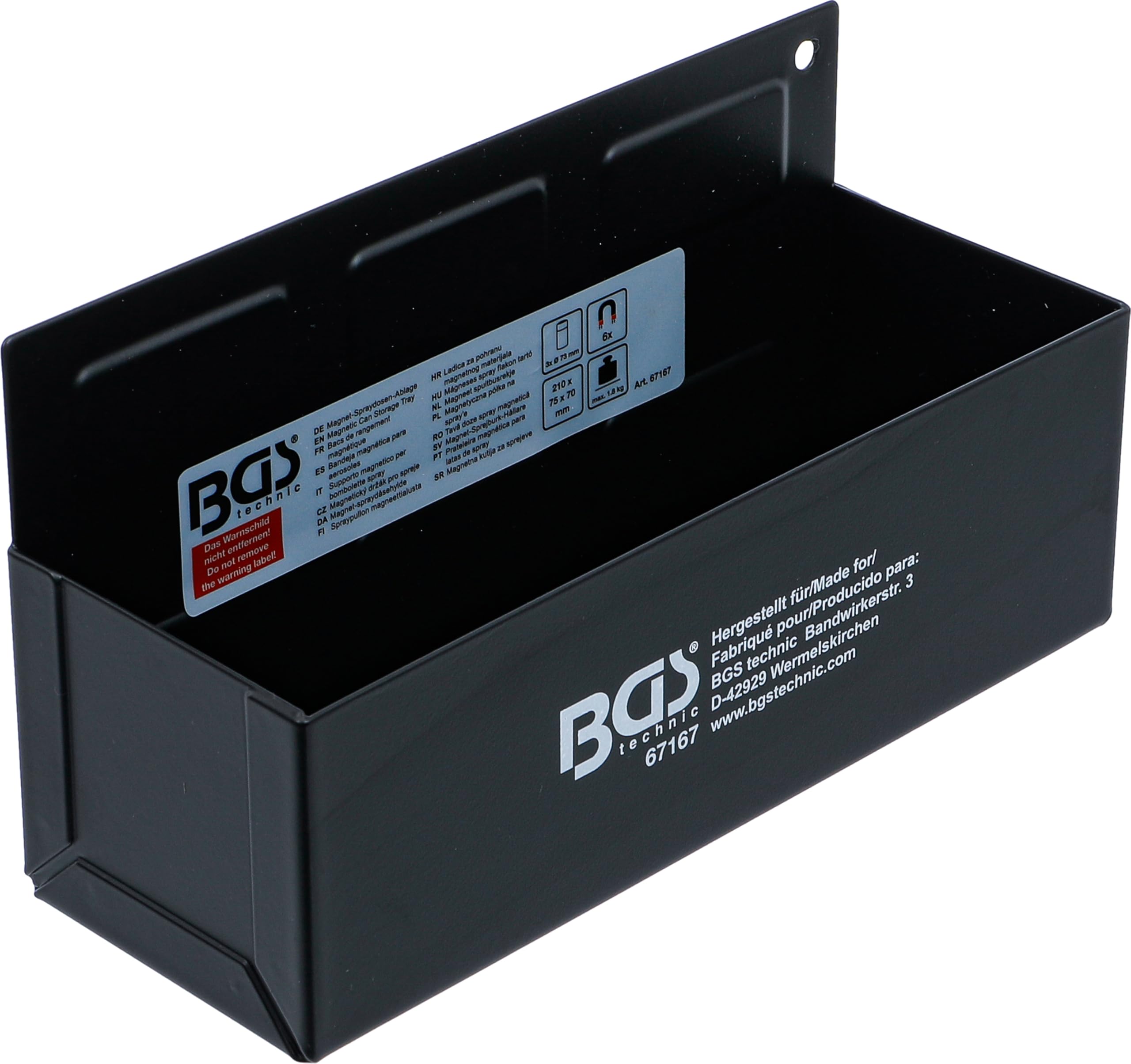 BGS 67167 | Magnetic Can Storage Tray | 210 mm