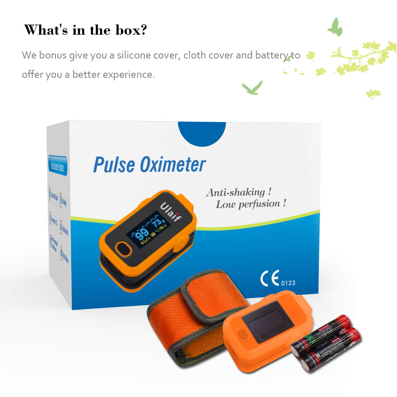 ULAIF Fingertip Pulse Oximeter With OLED Display Portable Oximetry
