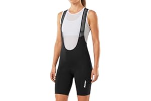 qualidyne Womens Cycling Bib Shorts, 4D Padded Chamois, 120kg/m3 High-Density Foam for Road Bike & Indoor Cycling