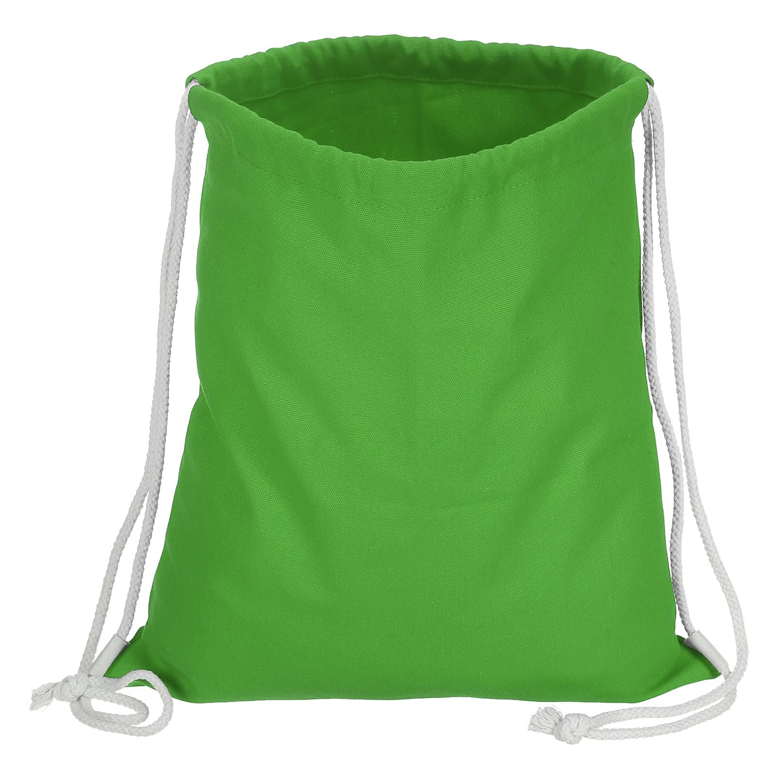 PATIKIL Cotton Drawstring Bags, Cotton Drawstring Backpack Foldable Sports Gym Bags for Women Men Gym Sports Trip, Green
