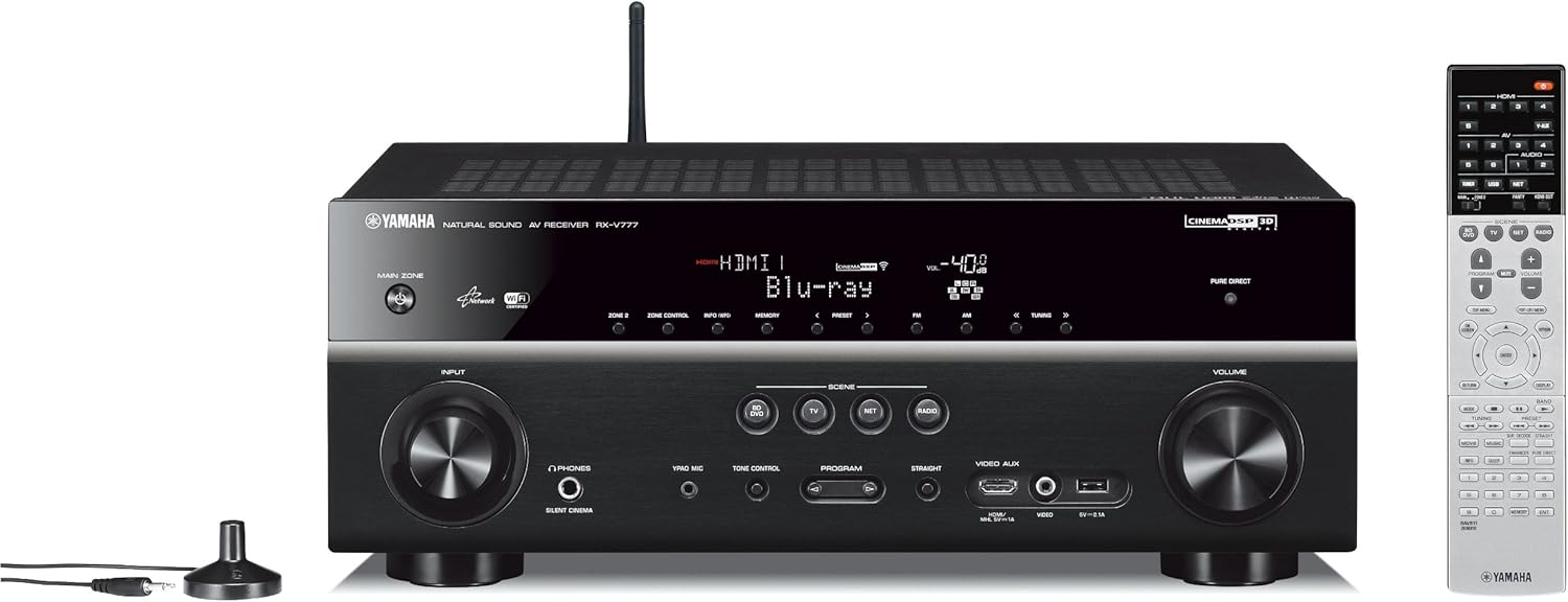 Amazon Com Yamaha Rx V777bt 7 2 Channel Wi Fi Network Av Receiver With Airplay Bluetooth Home Audio Theater