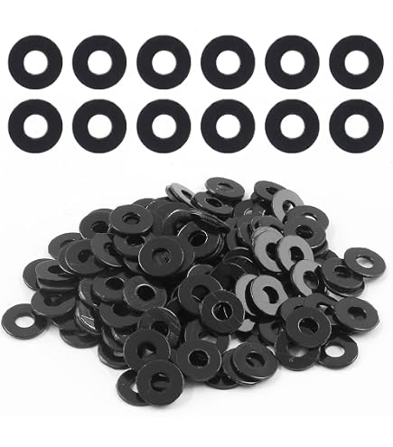 100 Pièces Rondelles Plates Nylon M3 - Dimensions 8mm X 1mm, Noires, Par Zaplyte