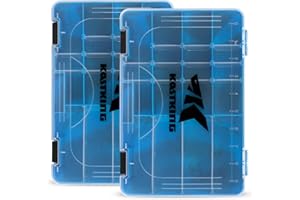 KastKing Bait Vault Camouflage Tackle Box, Plastic Tackle Trays, Fishing Tackle Box Storage Organizer with Removable Dividers, 2 Packs /4 Packs Lure Boxes Terminal Tackle Storage