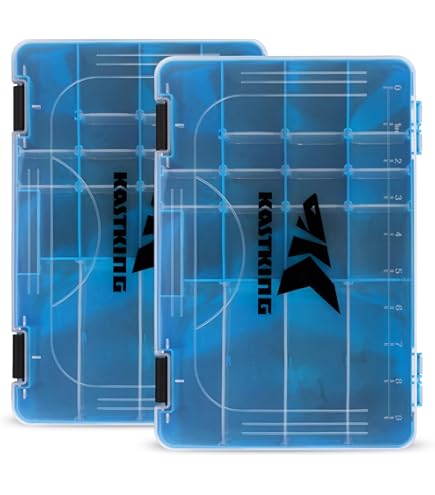 Amazon.com: 8 Grids Compartments Organizers Black Waterproof Fishing Lure Box  Fishing Tackle Hooks Organizers Holder Case Container : Sports & Outdoors