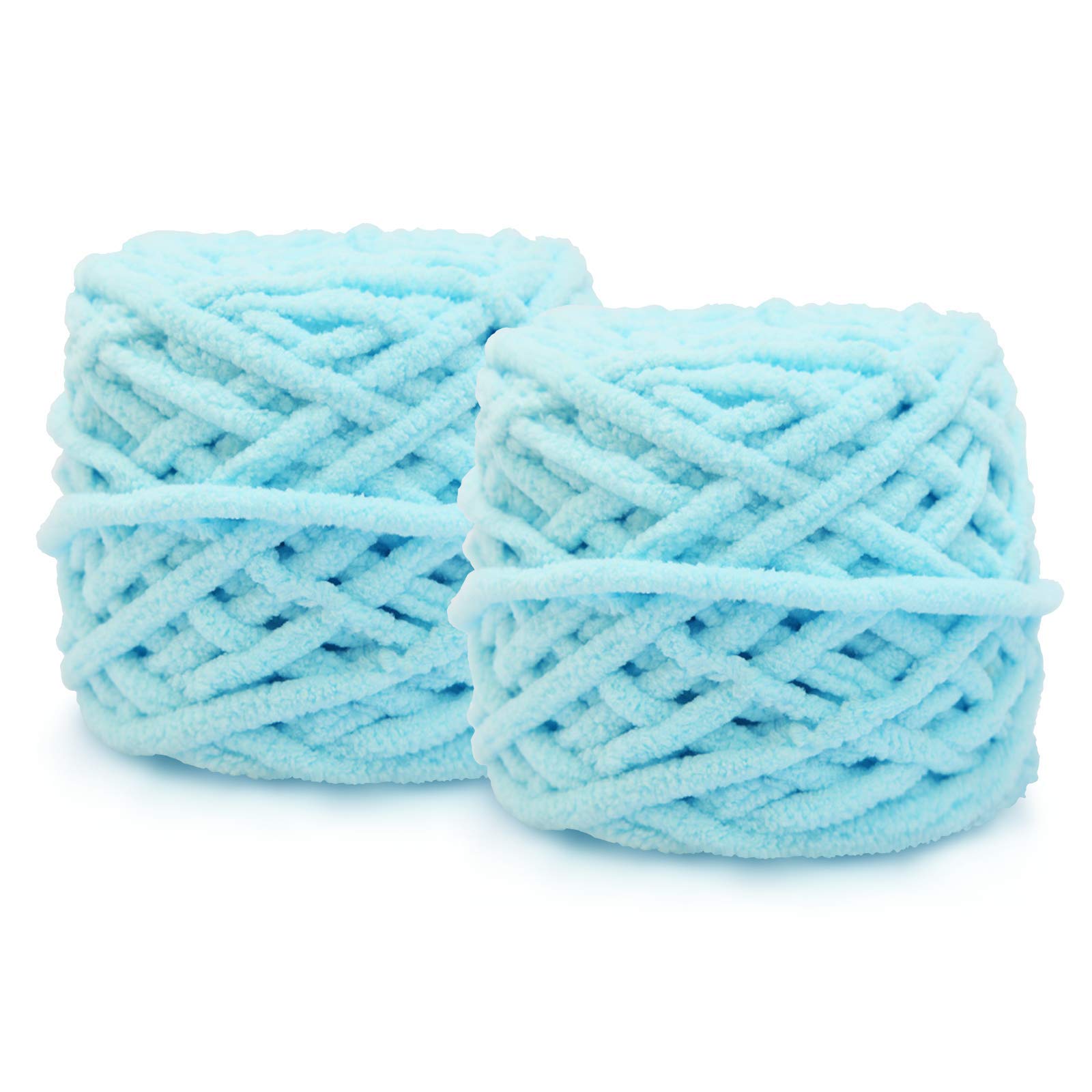 2X100g Chunky Yarn for Knitting Wool Ball Made of Cotton, Wool and Acrylic Soft and Warm Weaving Scarf and Slippers DIY Plush Knitting.