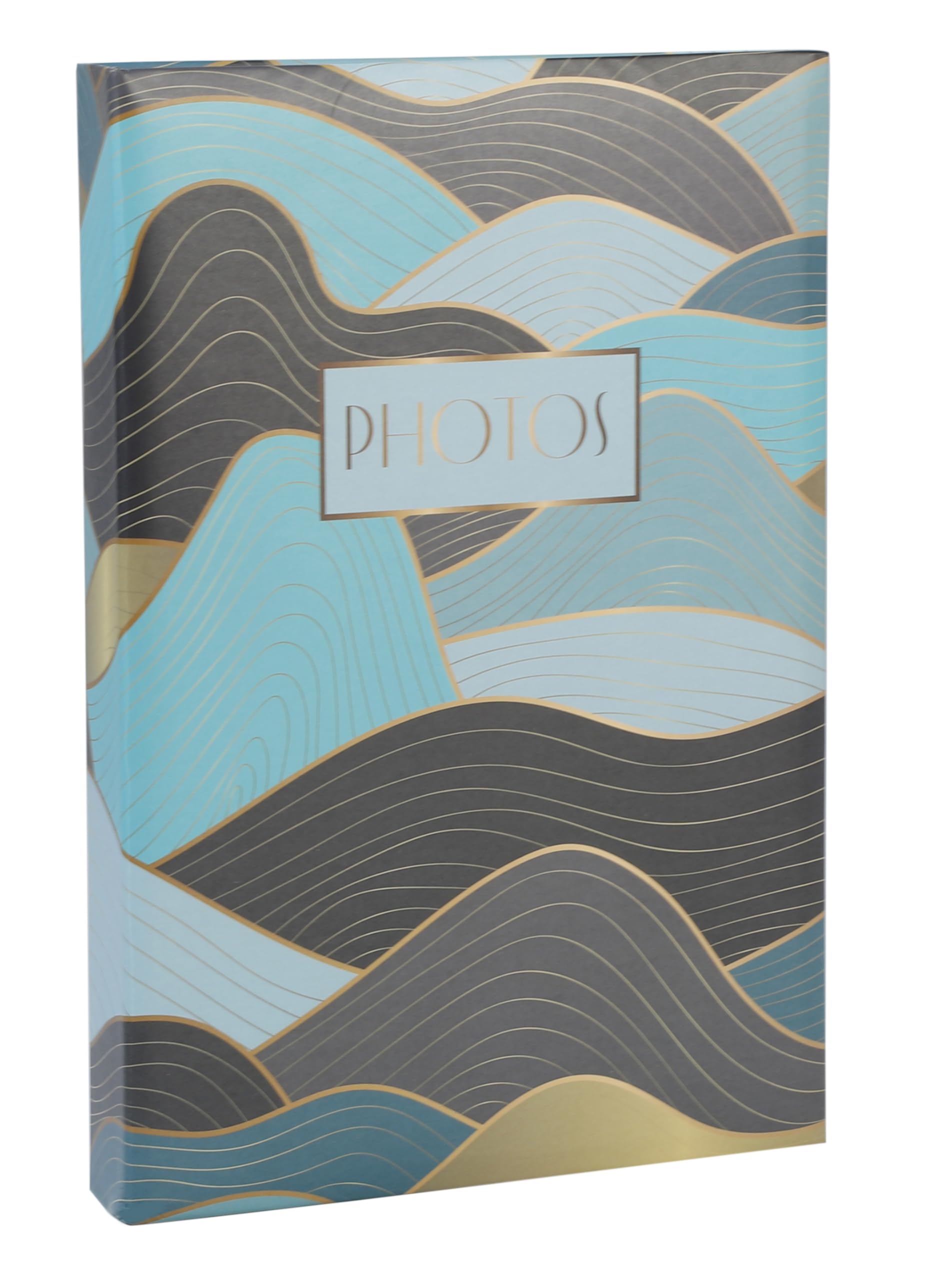 Exacompta - Ref 62663E - Ocean Wave Pocket Photo Album - 225 x 325mm in Size, 100 Pages, Holds Up To 300 Photos - Matt Laminated Printed Pattern Cover