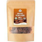 52USA Organic Whole Star Anise, 4 oz, Natural Aromatic Anise Seeds, Non-GMO | Chinese Star Anise Whole Spice, Anis Estrella, Great For Cooking, Baking, Herbal Tea And Asian Cuisine