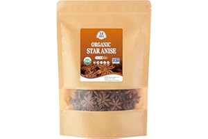 52USA Organic Star Anise - 4oz | Non-GMO, Whole Spice | Premium Quality for Cooking, Baking & Tea | Natural Flavor & Aroma