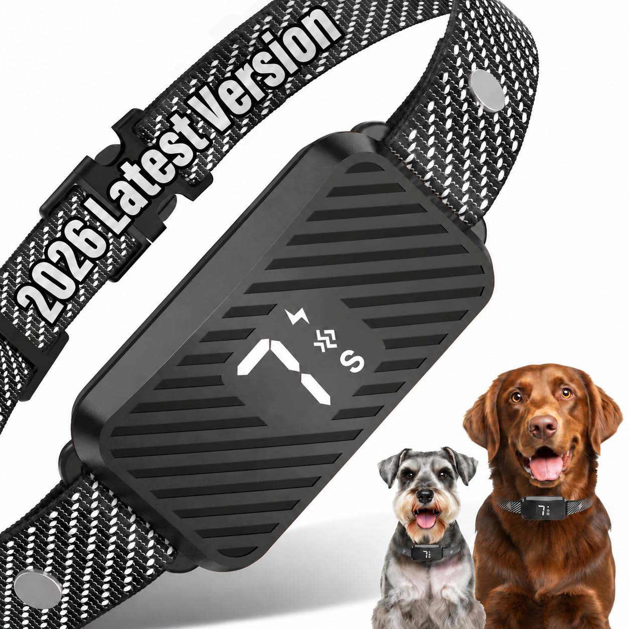 KJKZO Dog Bark Collar for Large Medium Small Dogs, Effective No-Bark Collar, Smart Barking Collar, Rechargeable Bark Collar w
