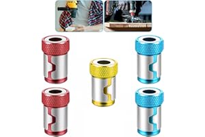 LALOCAPEYO 5Pcs Universal Magnetic Screw Ring, Bit Magnetic Ring,Magnetic Screw Ring Bit Magnetizer Ring Metal Magnetizer Scr