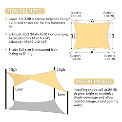 Shade&Beyond Rectangle Sun Shade Sail