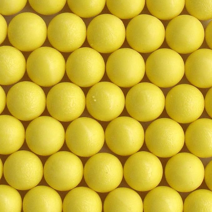 100 New .68 Cal Reusable Rubber Training Balls Paintballs Yellow Color