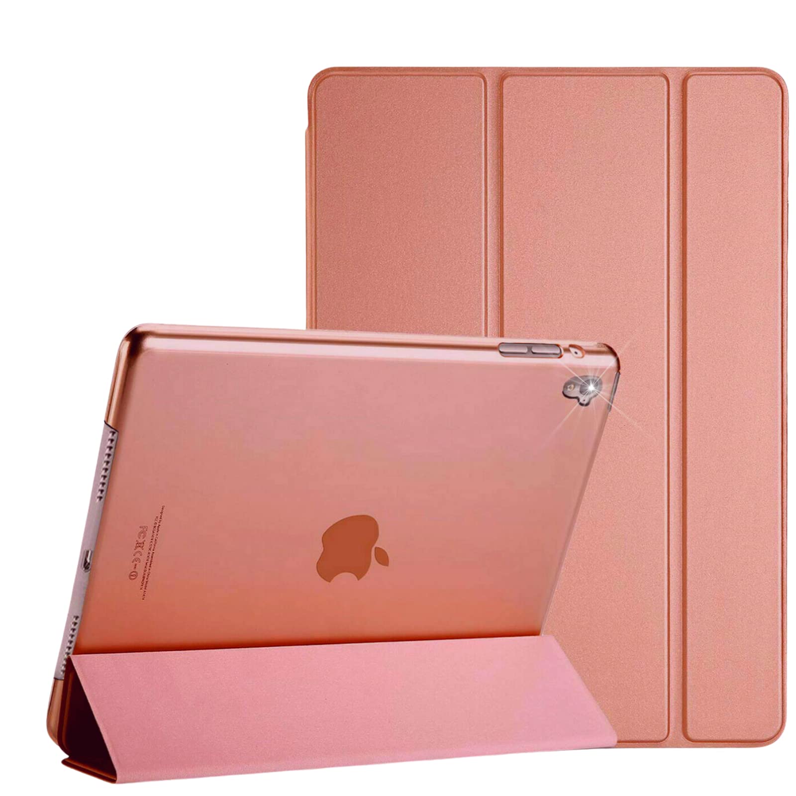 Case for Apple iPad 9th(2021) / 8th(2020) / 7th(2019) Generation, 10.2-Inch, Auto Wake/Sleep, Model No. A2602_A2603_A2604_A2605_A2270_A2428_A2429_A2430_A2197_A2198_A2200 (Rose Gold)
