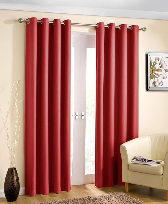 Amazon.com: Enhanced Living Wetherby Red 90? x 72? Block Out Eyelet