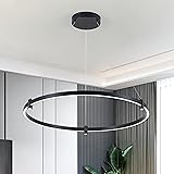 WELAKI LED Black Chandeliers Modern Pendant