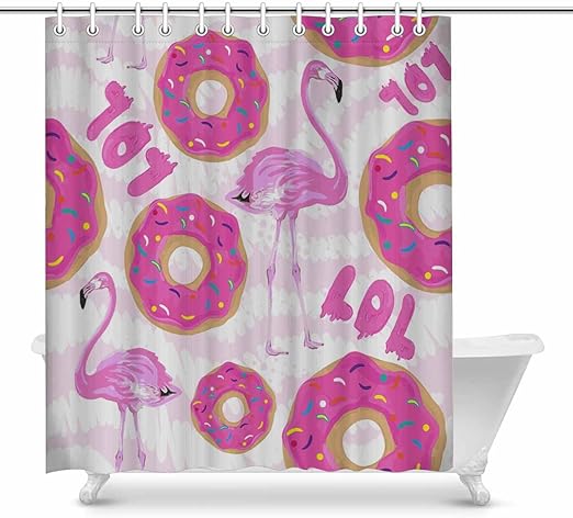 Amazon Com Interestprint Girly Pink Flamingo Birds And Donut