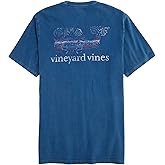 Vineyard Vines Mens Drift Dye Beach Fireworks Whale Fill Short-Sleeve Pocket Tee