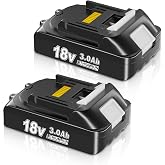 JKSOVIA 2-Pack 3.0 Ah BL1815 Battery Replacement for Makita 18V Battery Lithium ion Compatible with BL1815N BL1820 BL1830 BL1840 BL1840B BL1850 BL1850B BL1860 Cordless Tools