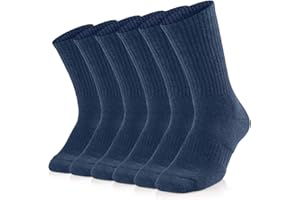 SOX TOWN Unisex Cushioned Crew Training Athletic Socks Men & Women with Combed Cotton Moisture Wicking Breathable Performance