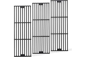 FlameDuty Cooking Grates Replacement Parts for Chargriller Gas Grill 2121,2123, 2222, 2828, 3001, 3030, 3725, 4000, 5050, 5252, 5650,9020,King Griller 3008, 5252,19 3/4" x 6 3/4" Each, 3 Pack