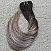 Ugeat 14Inch 10Pcs 120Gram 100 Remy Human Hair Clip In Extensions Full Head Silky Straight Balayage Omber Color #2 Darkest Brown Fading To #10 Ombre Hair Clip Extensions