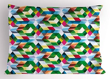 Amazon Com K0k2t0 Modern Art Pillow Sham Mathematic Shaped
