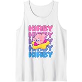 Kirby Nintendo Big Bubble Text Stack Tank Top
