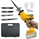 Cordless Reciprocating Saw for DeWalt 20V Battery, 0-3000 SPM Variable Speed Sawzall Tool-Free Blade Change with 4 Saw Blade 
