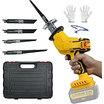 Cordless Reciprocating Saw For DEWALT 20V Max Batteries – Brushless Motor, 0-3500 SPM, Tool-Free Blade Change, With 4 Blades (Tool Only)